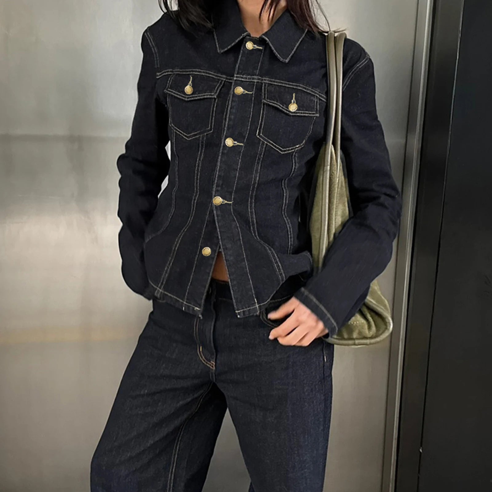 LONG SLEEVE DENIM