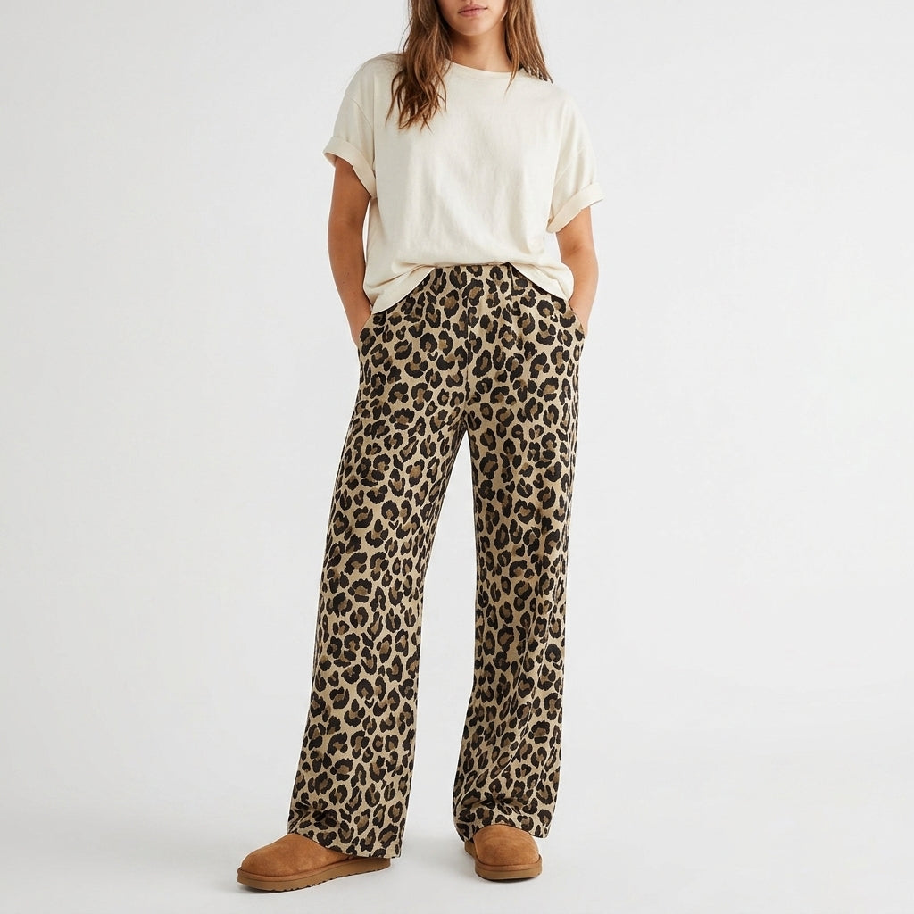 LEOPARD TROUSERS