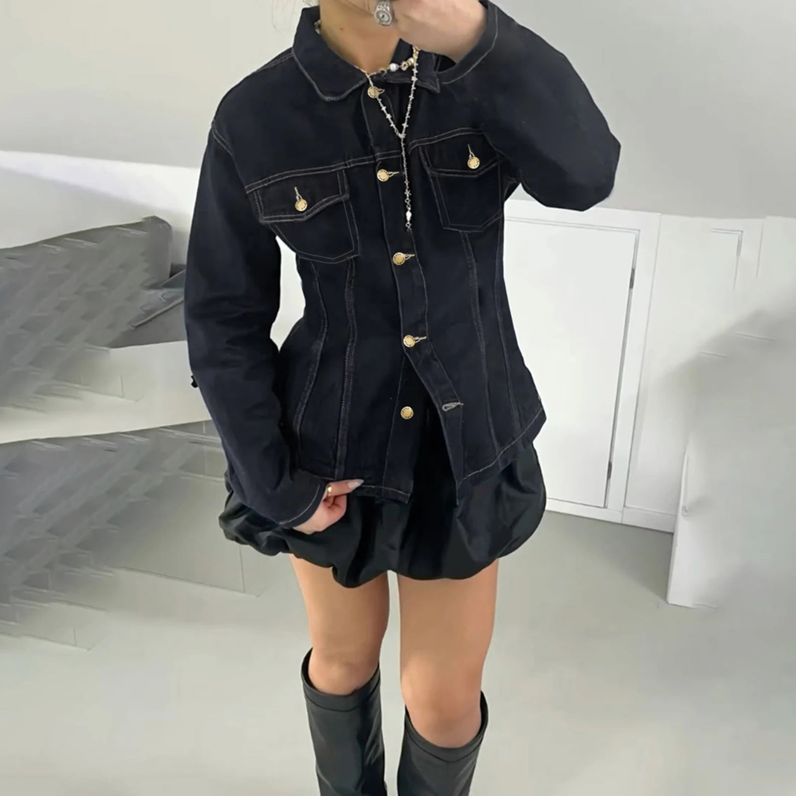 LONG SLEEVE DENIM