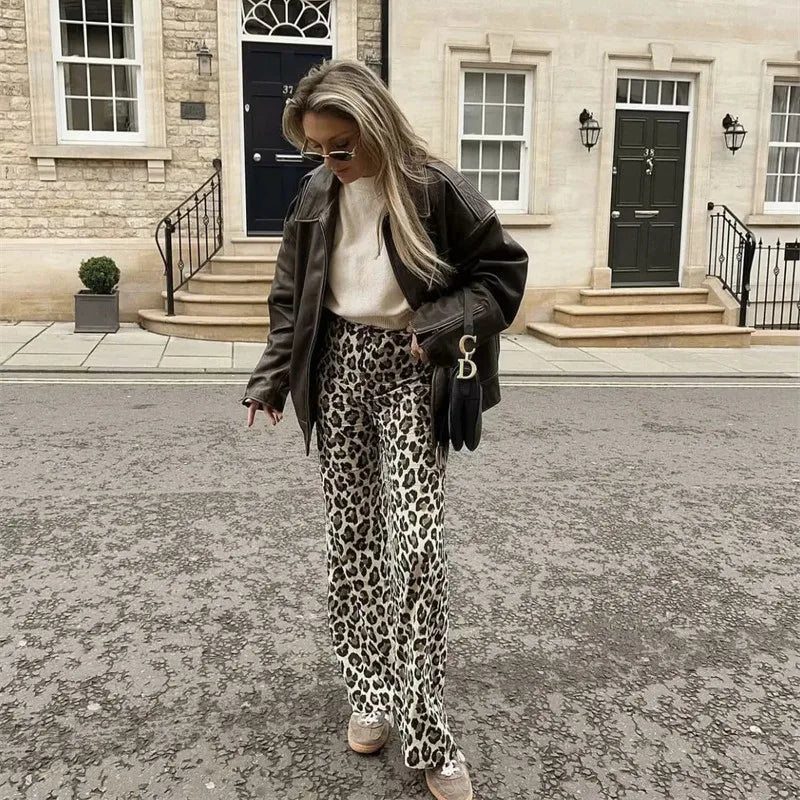 LEOPARD TROUSERS
