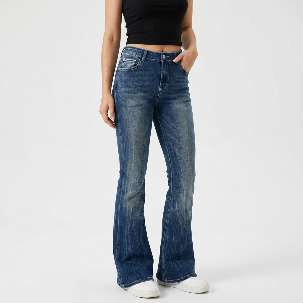 CREST FLARED JEANS